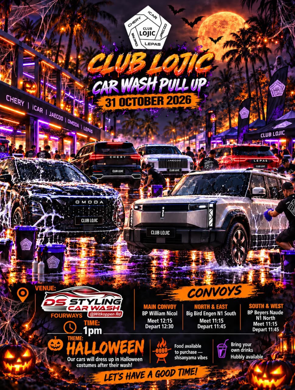 Club LOJIC Car Wash Pull Up Halloween event poster, 31 October 2026